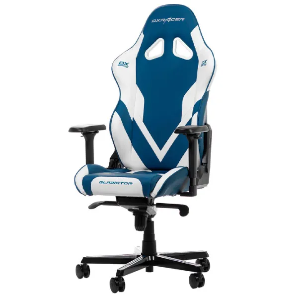 Scaun Gaming DXRacer Gladiator White Blue photo 2