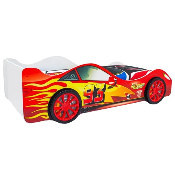 Pat pentru copii Belmarco McQueen 70 x 160 cm/ PAL/ Red photo 2 Pat pentru copii Belmarco McQueen 70 x 160 cm/ PAL/ Red photo 2