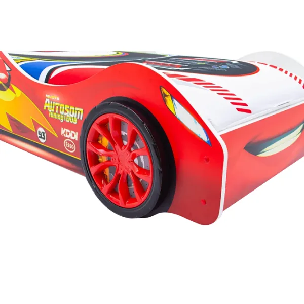 Pat pentru copii Belmarco McQueen 70 x 160 cm/ PAL/ Red photo 3 Pat pentru copii Belmarco McQueen 70 x 160 cm/ PAL/ Red photo 3