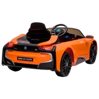 Mașină electrică BMW i8 LeanToys 5907625589970 6 km/ h/ 30 kg/ 3+/ Orange photo 5