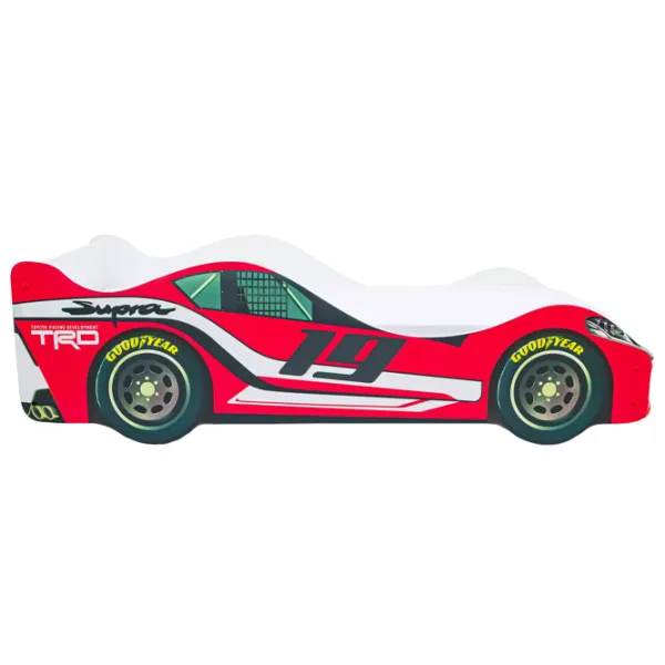 Pat pentru copii Belmarco Supra Car 70 x 160 cm / PAL / Red photo 2 Pat pentru copii Belmarco Supra Car 70 x 160 cm / PAL / Red photo 2