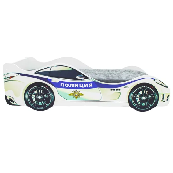 Pat pentru copii Belmarco Police Car 70 x 160 cm/ PAL/ White photo 2 Pat pentru copii Belmarco Police Car 70 x 160 cm/ PAL/ White photo 2