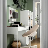 Fotoliu de birou Ikea Eldberget Plastic/ Beige White photo 2