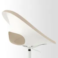Fotoliu de birou Ikea Eldberget Plastic/ Beige White photo 4
