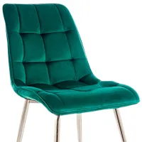Scaun de bucătărie Signal Chic Catifea/ Green Chrome photo 2
