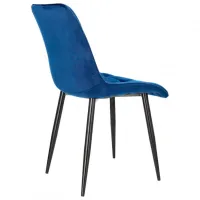 Scaun de bucătărie Signal Chic Catifea/ Blue Black photo 3