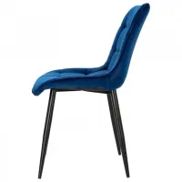 Scaun de bucătărie Signal Chic Catifea/ Blue Black photo 4