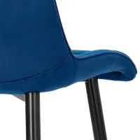 Scaun de bucătărie Signal Chic Catifea/ Blue Black photo 5
