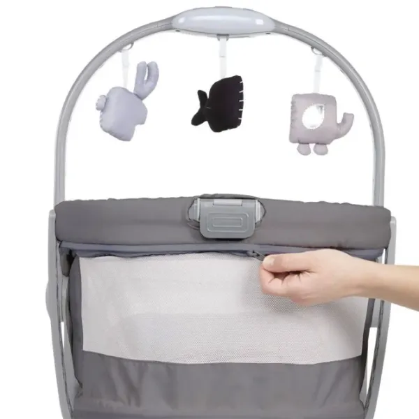 Pat pentru copii Chicco Baby Hug Air (5402381) 0 luni - 3 ani/ Gray photo 6 Pat pentru copii Chicco Baby Hug Air (5402381) 0 luni - 3 ani/ Gray photo 6