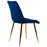 Scaun de bucătărie Signal Chic Catifea/ Blue Gold photo 3