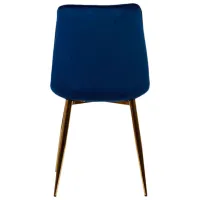Scaun de bucătărie Signal Chic Catifea/ Blue Gold photo 5