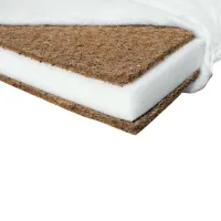 Saltea pentru copii BabyNeeds Cocos Confort II (5456854) 120 x 60 cm/ White photo 2