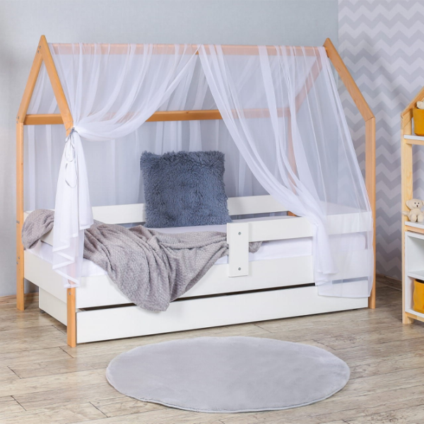 Pat pentru copii BellaLuni Domek 80 x 160 cm/ Masiv/ Beige photo 4 Pat pentru copii BellaLuni Domek 80 x 160 cm/ Masiv/ Beige photo 4