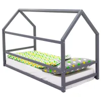 Детская кровать Belmarco Montessori Svogen 70 x 160 см/ Массив/ Графитовый photo 2