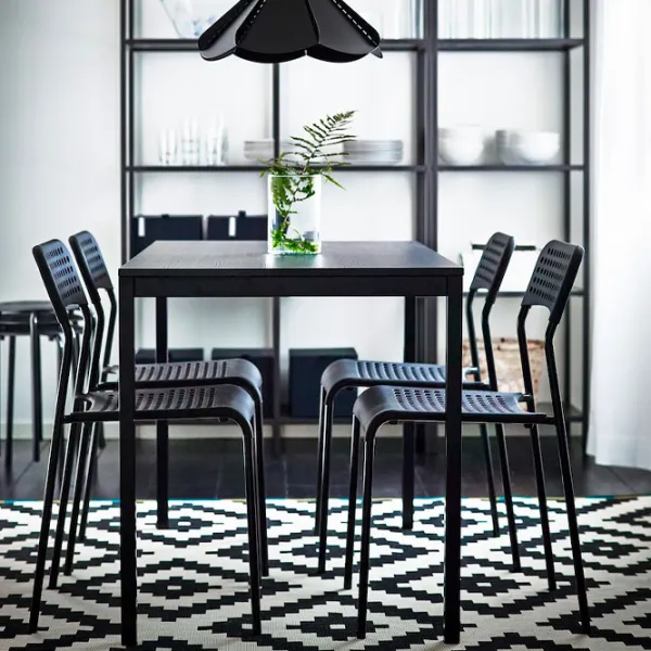 Scaun de bucătărie Ikea Adde Plastic/ Black photo 4