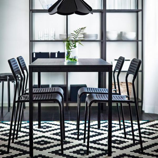 Scaun de bucătărie Ikea Adde Plastic/ Black photo 4
