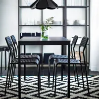 Scaun de bucătărie Ikea Adde Plastic/ Black photo 4