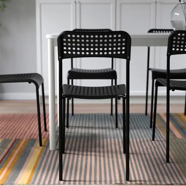 Scaun de bucătărie Ikea Adde Plastic/ Black photo 7