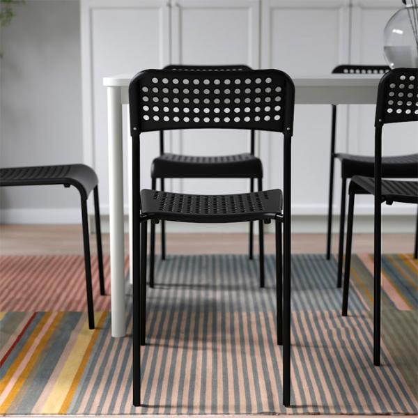 Scaun de bucătărie Ikea Adde Plastic/ Black photo 7