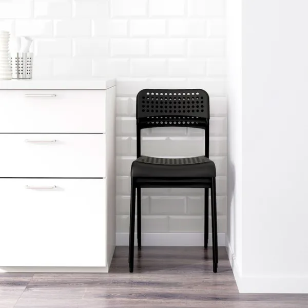 Scaun de bucătărie Ikea Adde Plastic/ Black photo 8