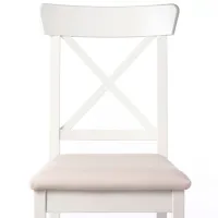 Кухонный стул Ikea Ingolf Ткань/ Белый Бежевый photo 2