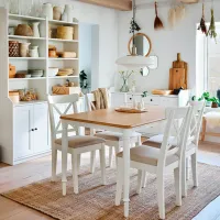 Кухонный стул Ikea Ingolf Ткань/ Белый Бежевый photo 5