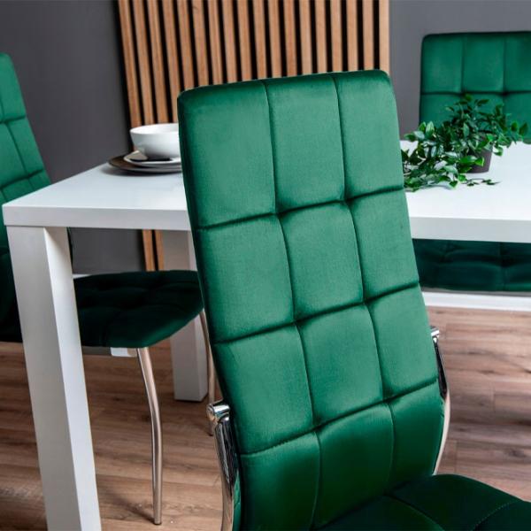 Scaun de bucătărie Halmar K416 Catifea/ Green photo 3