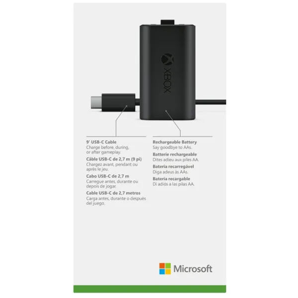 Acumulator pentru controller Microsoft Play and Charge Kit Xbox Series S / Black photo 6