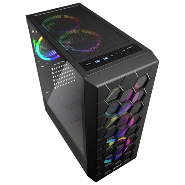Корпус Sharkoon RGB HEX Mid Tower / Черный photo 2 Корпус Sharkoon RGB HEX Mid Tower / Черный photo 2