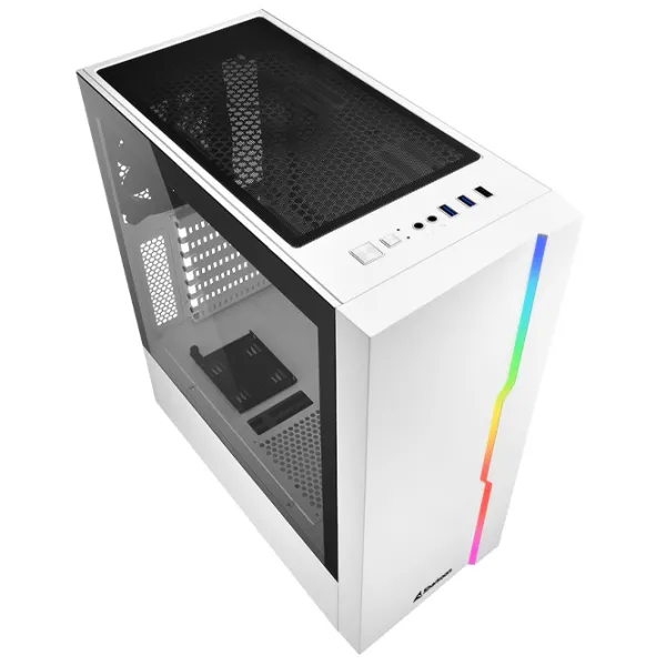 Корпус Sharkoon RGB SLIDER Mid Tower / Белый photo 2 Корпус Sharkoon RGB SLIDER Mid Tower / Белый photo 2