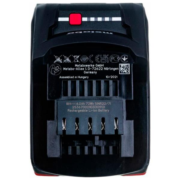 Аккумулятор для инструментов Metabo 625367000 LiHD/ 4 Ач/ 18 V photo 5