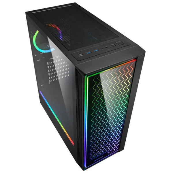 Корпус Sharkoon RGB LIT 200 Mid Tower / Черный photo 2 Корпус Sharkoon RGB LIT 200 Mid Tower / Черный photo 2