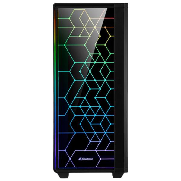 Корпус Sharkoon RGB LIT 100 Mid Tower / Черный photo 3