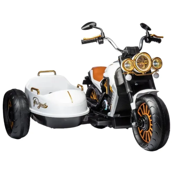 Motocicletă pentru copii Chipolino Duo Tron 35 kg / 3+ / 3 km/h / White photo 2