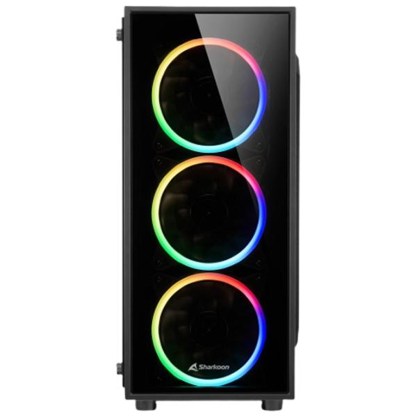Carcasă Sharkoon TG4 RGB Mid Tower / Black photo 3