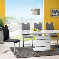 Scaun de bucătărie Signal H790 Eco Piele artificială/ Silver Black photo 3
