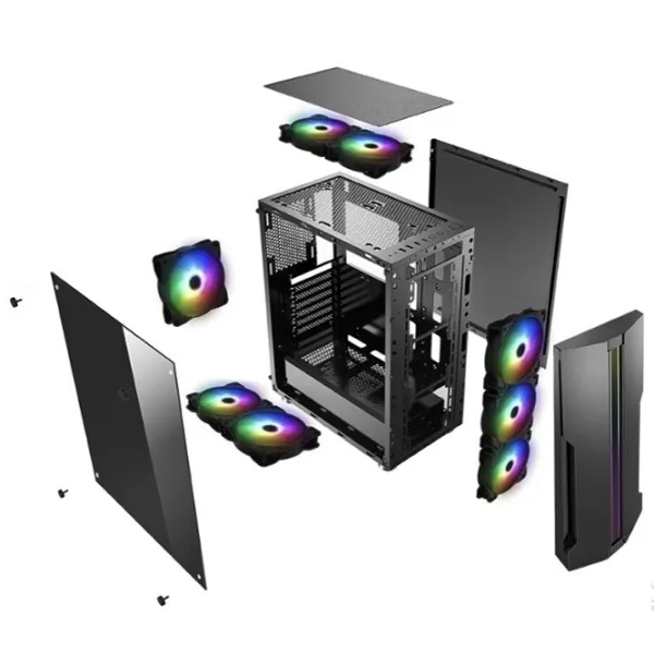 Carcasă Xilence X512.RGB Mid Tower / Black photo 4