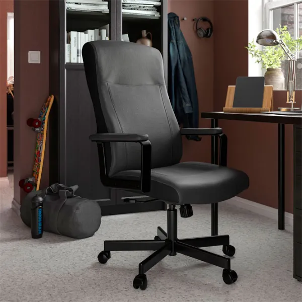 Fotoliu de birou Ikea Millberget Piele artificială/ Black photo 10 Fotoliu de birou Ikea Millberget Piele artificială/ Black photo 10