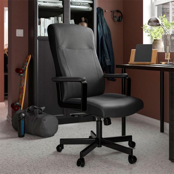 Fotoliu de birou Ikea Millberget Piele artificială/ Black photo 10 Fotoliu de birou Ikea Millberget Piele artificială/ Black photo 10