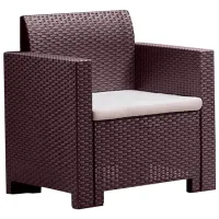 Set mobilă terasă Bica Nebraska 3 Ratan artificial/ Polipropilenă/ Rattan artificial/ Brown photo 2
