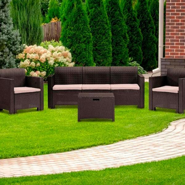Set mobilă terasă Bica Nebraska 3 Ratan artificial/ Polipropilenă/ Rattan artificial/ Brown photo 4 Set mobilă terasă Bica Nebraska 3 Ratan artificial/ Polipropilenă/ Rattan artificial/ Brown photo 4