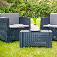 Set mobilă terasă Bica Colorado Terrace Aluminiu/ Polipropilenă/ Rattan artificial/ Graphite photo 2