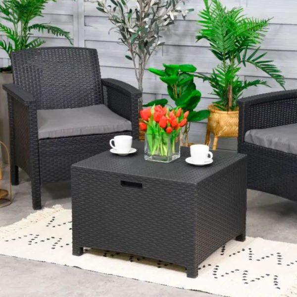 Set mobilă terasă Bica Venezia Terrace Aluminiu/ Polipropilenă/ Rattan artificial/ Graphite photo 2