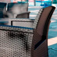 Set mobilă terasă Bica Venezia Terrace Aluminiu/ Polipropilenă/ Rattan artificial/ Graphite photo 3