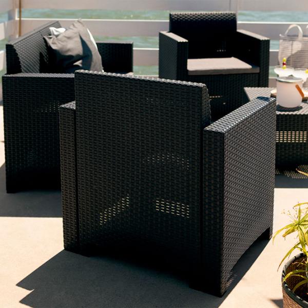 Set mobilă terasă Bica Nebraska Aluminiu/ Polipropilenă/ Rattan artificial/ Brown photo 2