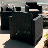 Set mobilă terasă Bica Nebraska Aluminiu/ Polipropilenă/ Rattan artificial/ Brown photo 2