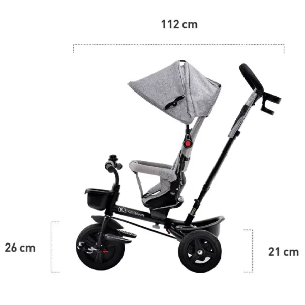 Трицикл KinderKraft Aveo Серый photo 10 Трицикл KinderKraft Aveo Серый photo 10