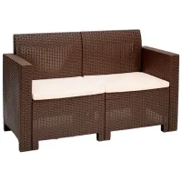 Set mobilă terasă Bica Nebraska 2 Aluminiu/ Polipropilenă/ Rattan artificial/ Brown photo 2