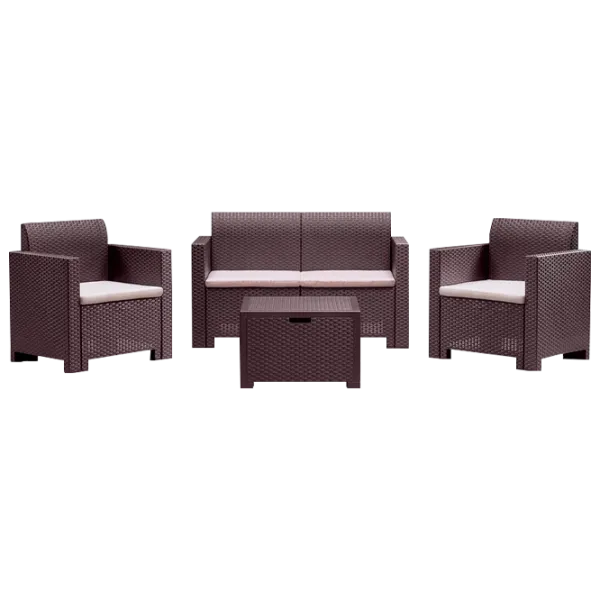 Set mobilă terasă Bica Nebraska 2 Aluminiu/ Polipropilenă/ Rattan artificial/ Brown photo 4 Set mobilă terasă Bica Nebraska 2 Aluminiu/ Polipropilenă/ Rattan artificial/ Brown photo 4