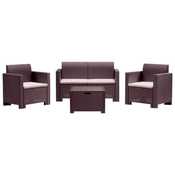 Set mobilă terasă Bica Nebraska 2 Aluminiu/ Polipropilenă/ Rattan artificial/ Brown photo 4 Set mobilă terasă Bica Nebraska 2 Aluminiu/ Polipropilenă/ Rattan artificial/ Brown photo 4